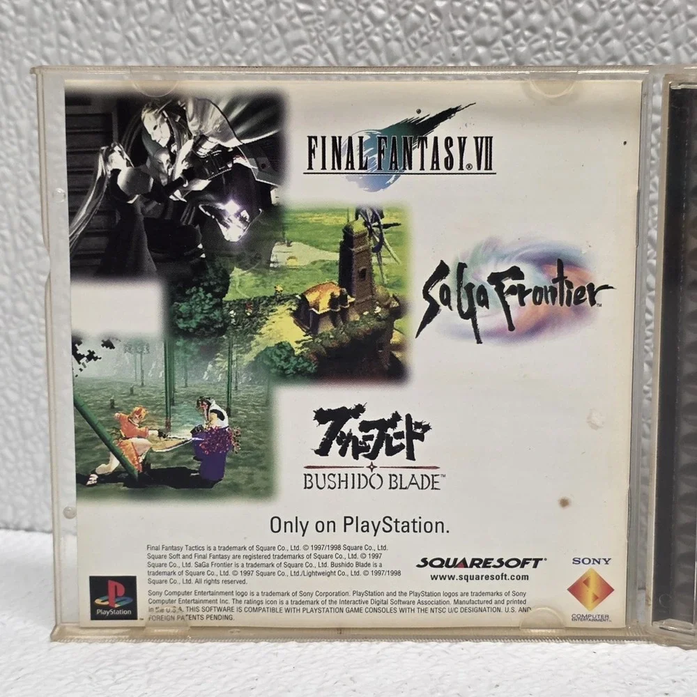 Final Fantasy Tactics PlayStation 1 PS1 Black Label (Playstation, 1998) Complete